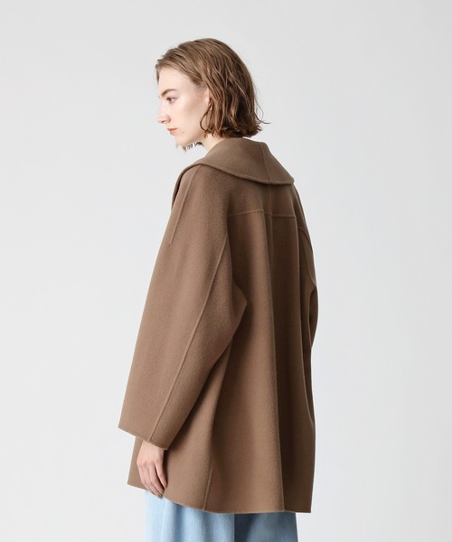 allureville（アルアバイル）の「リバーショールカラーミドル丈コート