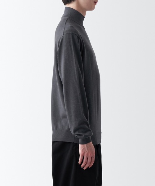 無印良品（ムジルシリョウヒン）の「洗えるウールハイゲージハイネックセーター（ニット/セーター・メンズ・ブラウン系1/グレー/ネイビー系/オートミール/ブラック/グレー系1・S/M/XL/XS/XXL/L）」の20枚目の写真