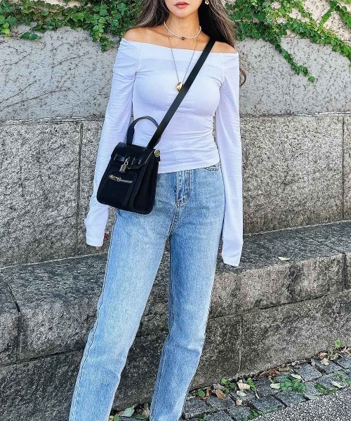 esutoreja（エストレジャ）の「ボートネックトップス（カーディガン/ボレロ・レディース・ホワイト/グレー/ブラック・FREE）」の9枚目の写真