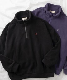 BEVERLY HILLS POLO CLUB（ビバリーヒルズポロクラブ）の「【BEVERLY HILLS POLO CLUB/ビバリーヒルズポロクラブ】BHPCロゴ ワンポイント刺繍デザイン ビッグシルエット ハーフジップフリース/ オーバーサイズ（スウェット・レディース）」