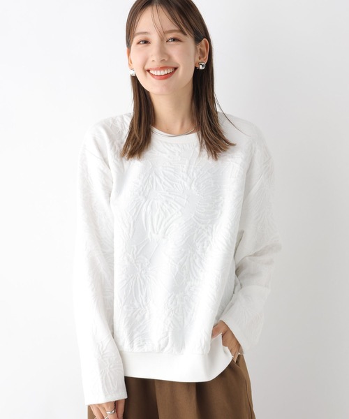 LEPSIM（レプシィム）の「ニュアンス柄ジャガードプルオーバー　974291（Tシャツ/カットソー・レディース・ブラック/ブルー/オフホワイト・FREE）」の7枚目の写真
