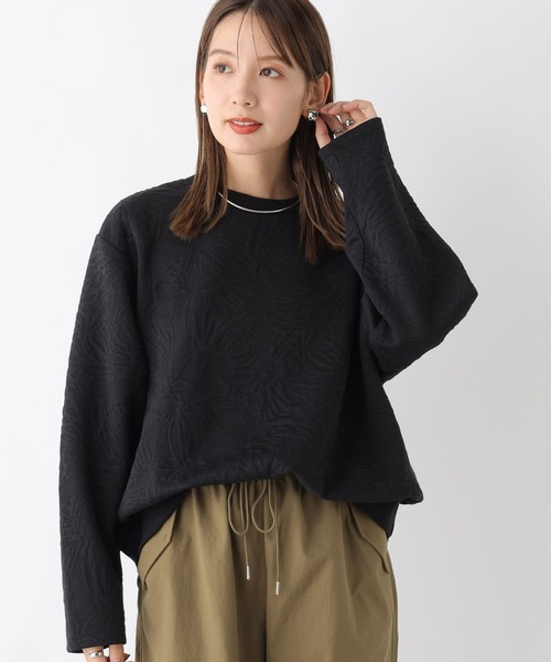 LEPSIM（レプシィム）の「ニュアンス柄ジャガードプルオーバー　974291（Tシャツ/カットソー・レディース・ブラック/ブルー/オフホワイト・FREE）」の10枚目の写真