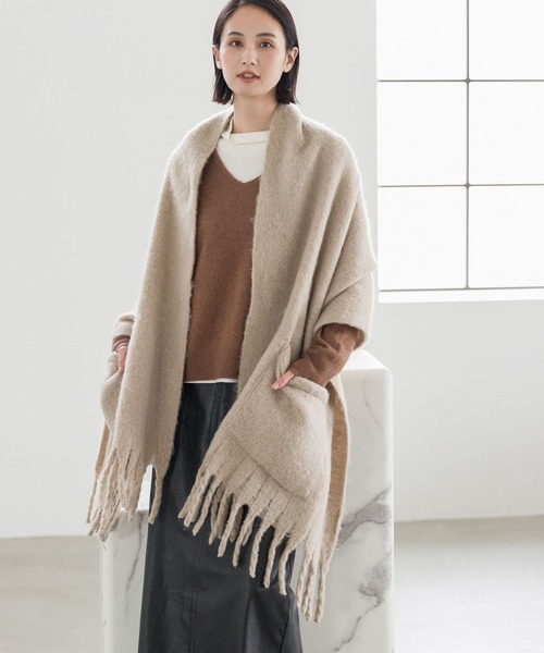 LAKOLE（ラコレ）の「ブークレーポケット付きストール / 963795