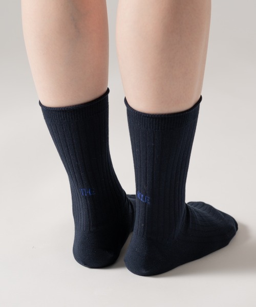 The Role design（ザロールデザイン）の「【 The Role design / ザ・ロールデザイン 】 EMBROIDERY RIB SOCKS MEN / エンブロイダリーリブソックス メンズ（ソックス/靴下・メンズ・ネイビー/ベージュ/ブラック・FREE）」の3枚目の写真
