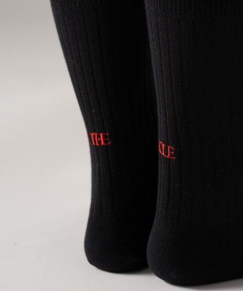 The Role design（ザロールデザイン）の「【 The Role design / ザ・ロールデザイン 】 EMBROIDERY RIB SOCKS MEN / エンブロイダリーリブソックス メンズ（ソックス/靴下・メンズ・ネイビー/ベージュ/ブラック・FREE）」の4枚目の写真