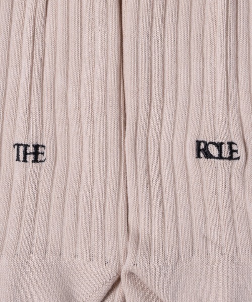 The Role design（ザロールデザイン）の「【 The Role design / ザ・ロールデザイン 】 EMBROIDERY RIB SOCKS MEN / エンブロイダリーリブソックス メンズ（ソックス/靴下・メンズ・ネイビー/ベージュ/ブラック・FREE）」の8枚目の写真