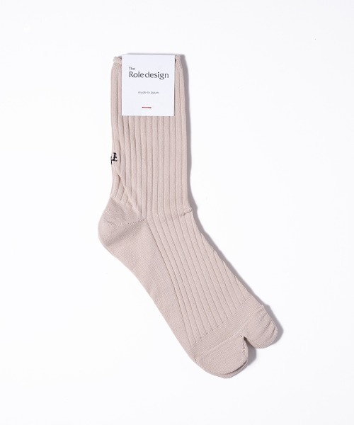 The Role design（ザロールデザイン）の「【 The Role design / ザ・ロールデザイン 】 EMBROIDERY RIB SOCKS MEN / エンブロイダリーリブソックス メンズ（ソックス/靴下・メンズ・ネイビー/ベージュ/ブラック・FREE）」の13枚目の写真