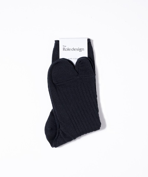 The Role design（ザロールデザイン）の「【 The Role design / ザ・ロールデザイン 】 EMBROIDERY RIB SOCKS MEN / エンブロイダリーリブソックス メンズ（ソックス/靴下・メンズ・ネイビー/ベージュ/ブラック・FREE）」の11枚目の写真