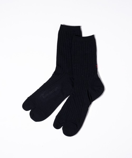 The Role design（ザロールデザイン）の「【 The Role design / ザ・ロールデザイン 】 EMBROIDERY RIB SOCKS MEN / エンブロイダリーリブソックス メンズ（ソックス/靴下・メンズ・ネイビー/ベージュ/ブラック・FREE）」の12枚目の写真