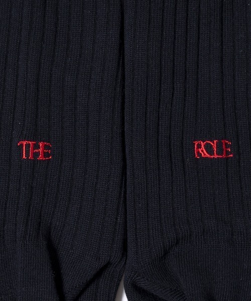 The Role design（ザロールデザイン）の「【 The Role design / ザ・ロールデザイン 】 EMBROIDERY RIB SOCKS MEN / エンブロイダリーリブソックス メンズ（ソックス/靴下・メンズ・ネイビー/ベージュ/ブラック・FREE）」の7枚目の写真