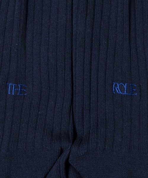 The Role design（ザロールデザイン）の「【 The Role design / ザ・ロールデザイン 】 EMBROIDERY RIB SOCKS MEN / エンブロイダリーリブソックス メンズ（ソックス/靴下・メンズ・ネイビー/ベージュ/ブラック・FREE）」の9枚目の写真