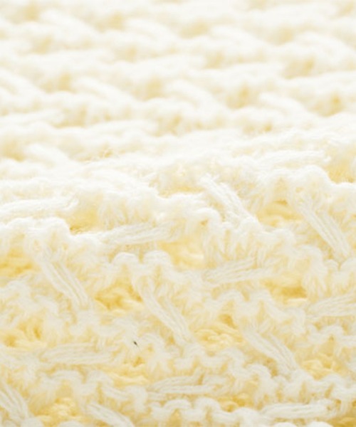 RANAN(ラナン)の「メッシュ透かし編みニット(ニット/セーター・レディース・ブラック/ベージュ/ブルー/オフホワイト・M/LL/L)」の9枚目の写真