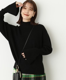 N.（N. Natural Beauty Basic） | ◆ボトルネックフレアカフス畦ニット(ニット/セーター)