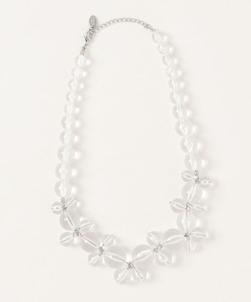 LOWRYS FARM(ローリーズファーム)の「ジャラパーツネックレス 989809(ネックレス・レディース・シルバー/ホワイト/アイボリー・FREE)」の1枚目の写真