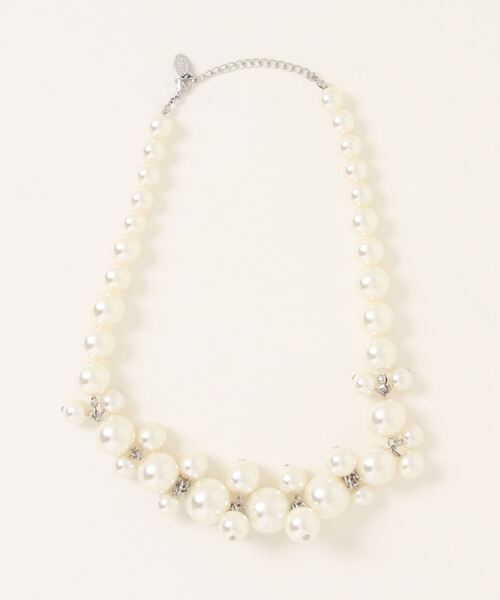 LOWRYS FARM(ローリーズファーム)の「ジャラパーツネックレス 989809(ネックレス・レディース・シルバー/ホワイト/アイボリー・FREE)」の2枚目の写真