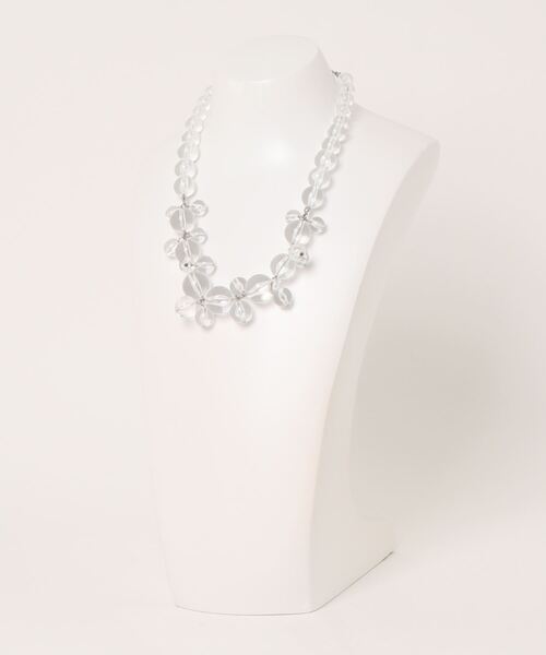 LOWRYS FARM(ローリーズファーム)の「ジャラパーツネックレス 989809(ネックレス・レディース・シルバー/ホワイト/アイボリー・FREE)」の4枚目の写真