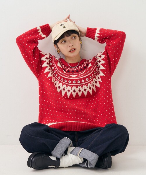 FREAK'S STORE（フリークスストア）の「求心 ハート柄 フェアアイル