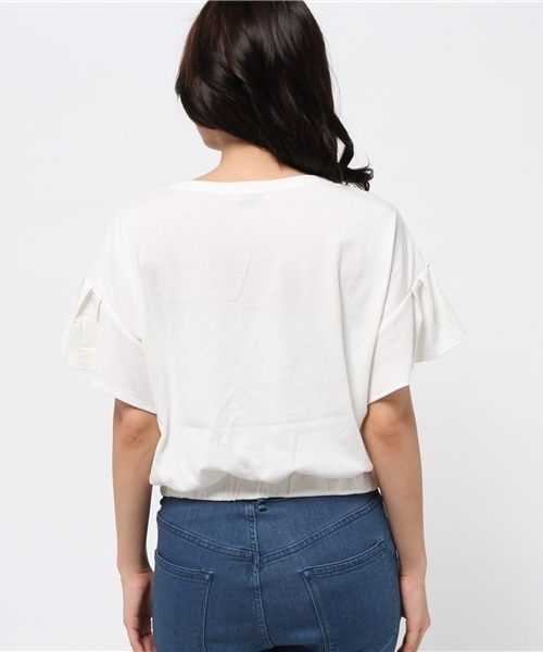 OUTLET(アウトレット)の「【mystic】ボリュームティー(Tシャツ/カットソー・レディース・オフホワイト/グレー/エメラルド/ブラック・FREE)」の8枚目の写真
