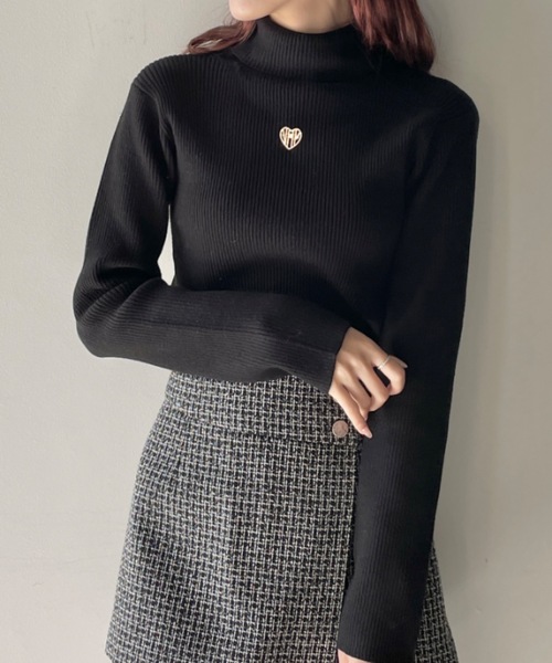 NOMAE（ノーマエ）の「ハートブローチタートルニット（ニット/セーター