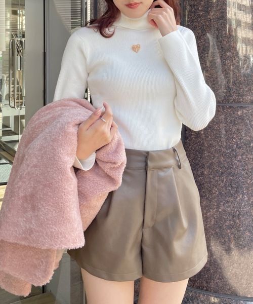 NOMAE（ノーマエ）の「ハートブローチタートルニット（ニット/セーター