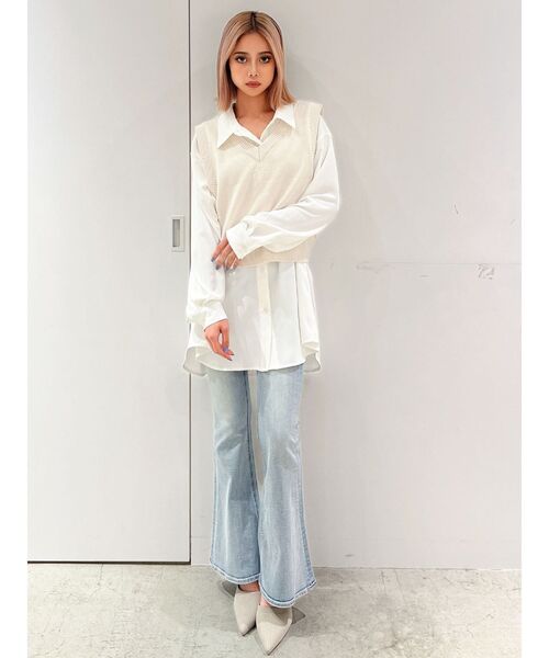 GYDA（ジェイダ）の「2WAY LOOSEニットVESTトップス（ベスト・レディース・アイボリー/ミント・FREE）」の20枚目の写真