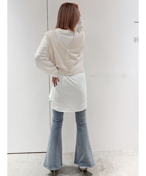 GYDA（ジェイダ）の「2WAY LOOSEニットVESTトップス（ベスト・レディース・アイボリー/ミント・FREE）」の21枚目の写真