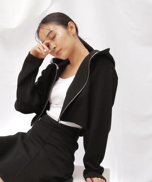 JILL by JILL STUART(ジルバイジルスチュアート)の「◇構築ダイバーシリーズ パーカー(パーカー・レディース・ブラック/グレー/ベージュ・FREE)」の12枚目の写真