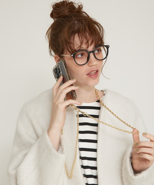 LOWELL things(ロウェル シングス)の「Chain Strap/チェーンショルダー(スマホタブ付き)(チャーム・レディース・シルバー/ゴールド/シャンパン・フリー)」の3枚目の写真