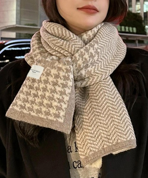 千鳥格子柄マフラー（マフラー）｜Felt-Maglietta（フェルトマリエッタ