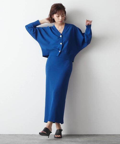 Liesse(リエス)の「Vネックドルマンカーディガン(カーディガン/ボレロ・レディース・アイボリー/ブルー/ネイビー・FREE)」の9枚目の写真