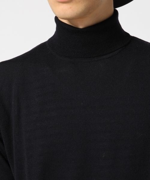 RAGEBLUE（レイジブルー）の「＜お手入れ簡単！＞ウォッシャブルニットタートル/566803（ニット/セーター・メンズ・ネイビー/ホワイト/グレー・LARGE/MEDIUM）」の7枚目の写真