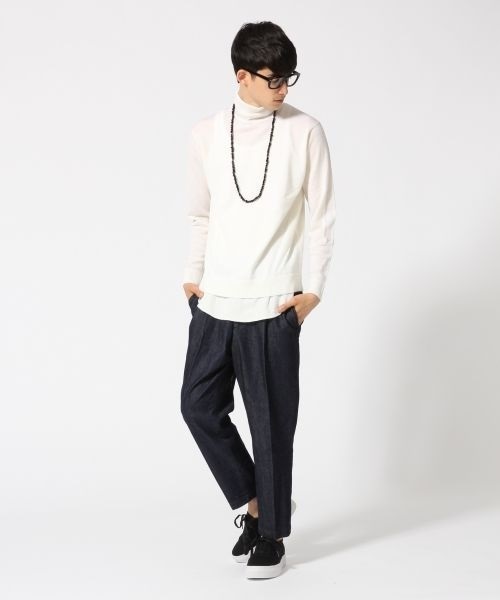 RAGEBLUE（レイジブルー）の「＜お手入れ簡単！＞ウォッシャブルニットタートル/566803（ニット/セーター・メンズ・ネイビー/ホワイト/グレー・LARGE/MEDIUM）」の11枚目の写真