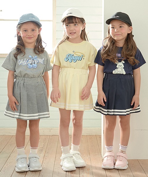 Lycee mine（リセマイン）の「アソートロゴ刺しゅうリボンキャップ（キャップ・キッズ・アイボリー/サックスブルー/ブラック/ベージュ/マスタード/ミント/ピンク・52cm/54cm）」の21枚目の写真