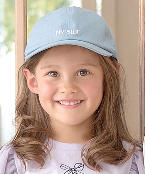 Lycee mine（リセマイン）の「アソートロゴ刺しゅうリボンキャップ（キャップ・キッズ・アイボリー/サックスブルー/ブラック/ベージュ/マスタード/ミント/ピンク・52cm/54cm）」の12枚目の写真