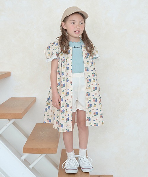 Lycee mine（リセマイン）の「アソートロゴ刺しゅうリボンキャップ（キャップ・キッズ・アイボリー/サックスブルー/ブラック/ベージュ/マスタード/ミント/ピンク・52cm/54cm）」の14枚目の写真