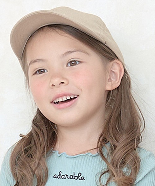 Lycee mine（リセマイン）の「アソートロゴ刺しゅうリボンキャップ（キャップ・キッズ・アイボリー/サックスブルー/ブラック/ベージュ/マスタード/ミント/ピンク・52cm/54cm）」の13枚目の写真