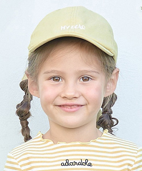 Lycee mine（リセマイン）の「アソートロゴ刺しゅうリボンキャップ（キャップ・キッズ・アイボリー/サックスブルー/ブラック/ベージュ/マスタード/ミント/ピンク・52cm/54cm）」の15枚目の写真