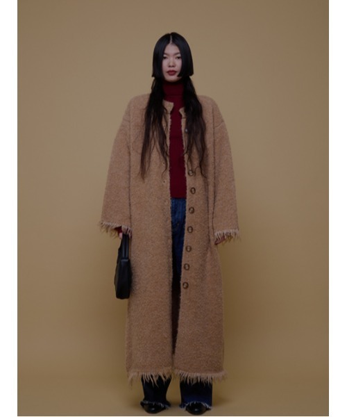 AMAIL（アマイル）の「Wool long coat（ノーカラーコート）」 - WEAR