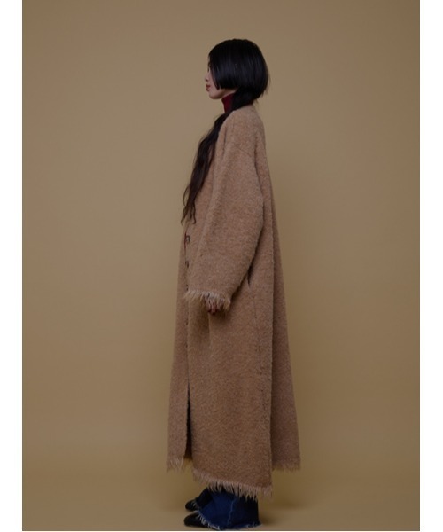AMAIL（アマイル）の「Wool long coat（ノーカラーコート）」 - WEAR