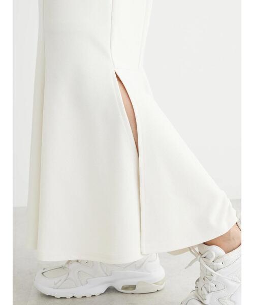 Green　Parks（グリーンパークス）の「ストレッチマーメイドスカート（スカート・レディース・アイボリー/ダークネイビー/イエロー・FREE）」の12枚目の写真