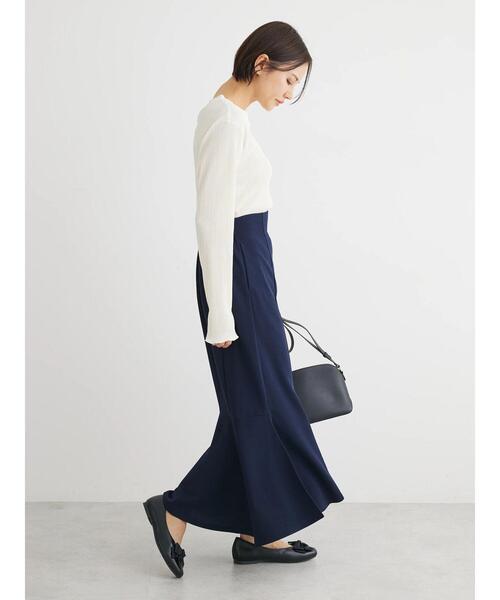 Green　Parks（グリーンパークス）の「ストレッチマーメイドスカート（スカート・レディース・アイボリー/ダークネイビー/イエロー・FREE）」の14枚目の写真