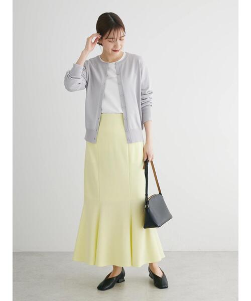 Green　Parks（グリーンパークス）の「ストレッチマーメイドスカート（スカート・レディース・アイボリー/ダークネイビー/イエロー・FREE）」の16枚目の写真
