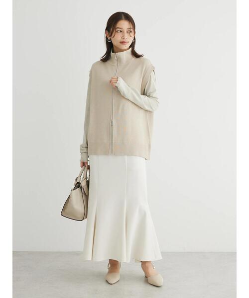 Green　Parks（グリーンパークス）の「ストレッチマーメイドスカート（スカート・レディース・アイボリー/ダークネイビー/イエロー・FREE）」の17枚目の写真