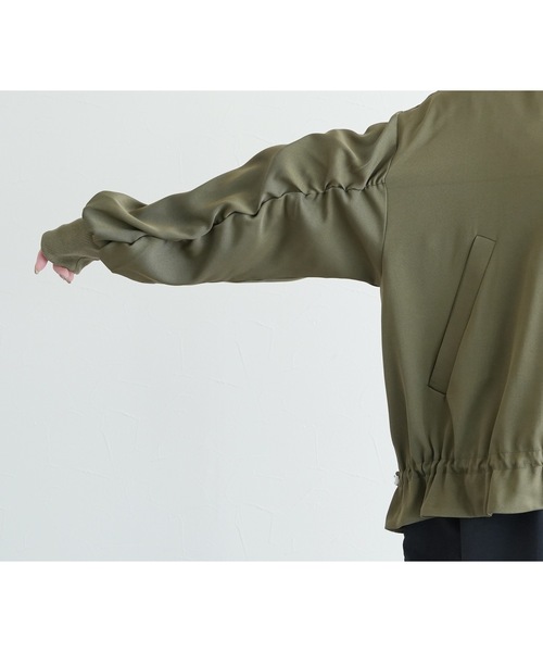 reca(レカ)の「後ろギャザーMA-1(MA-1・レディース・ブラック/ライトベージュ/キャメル/オリーブ・FREE)」の15枚目の写真