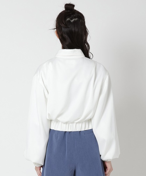 REDYAZEL(レディアゼル)の「ショートブルゾン(ブルゾン・レディース・オフホワイト/ピンク/サックスブルー・FREE)」の5枚目の写真