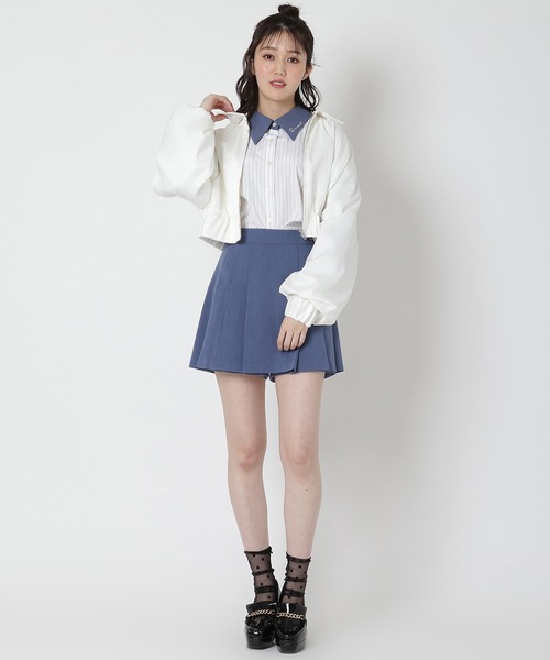 REDYAZEL(レディアゼル)の「ショートブルゾン(ブルゾン・レディース・オフホワイト/ピンク/サックスブルー・FREE)」の6枚目の写真