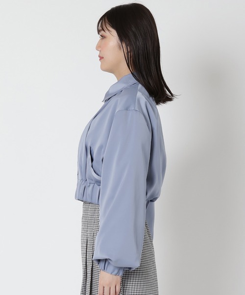 REDYAZEL(レディアゼル)の「ショートブルゾン(ブルゾン・レディース・オフホワイト/ピンク/サックスブルー・FREE)」の12枚目の写真