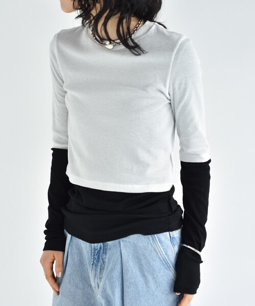 【セール】CODE A｜layered tee（Tシャツ/カットソー）｜CODE A（コードエー） 6,600円