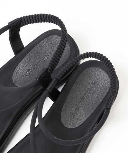 mysty woman（ミスティウーマン）の「シャーリングナロースポーツサンダル 108281（サンダル・レディース・オフホワイト/ブラック/グレー系その他/アイボリー/ライトカーキ・MEDIUM/LARGE）」の6枚目の写真