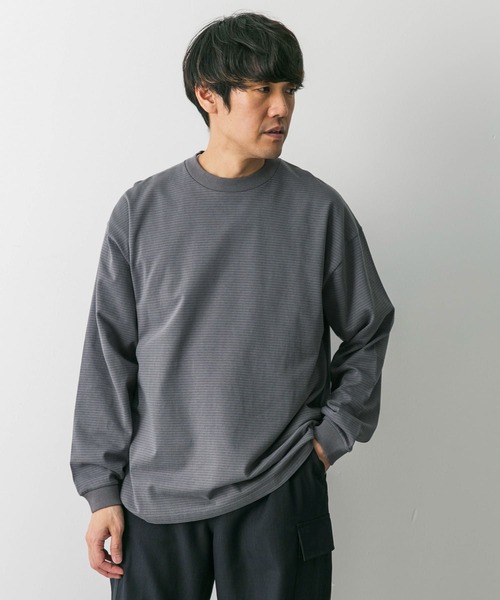 URBAN RESEARCH DOORS（アーバンリサーチドアーズ）の「ミジンボーダーロングスリーブTシャツ（Tシャツ/カットソー・メンズ・ブラック系その他/ホワイト系その他/グレー系その他・MEDIUM/LARGE）」の17枚目の写真